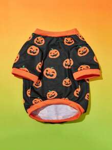 PETSIN 1 Pc Pet Cute Pumpkin Print Sweatshirt - Multicolor - View 3