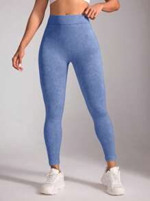 Slayform Waist Cinched Seamless Workout Leggings, Casual Daily Wear