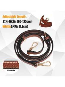 2025 Leather Modification Buckle Purse Strap Replacement Crossbody Adjustable Shoulder Strap Punch-Free Mini Handbag - Brown - View 6