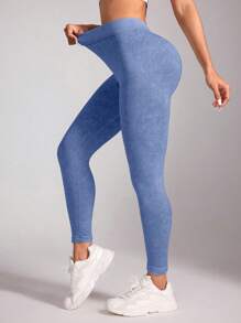 Slayform Waist Cinched Seamless Workout Leggings, Casual Daily Wear
