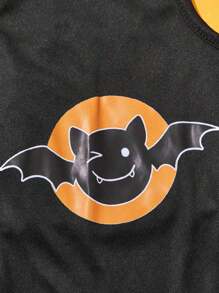 PETSIN 1pc Pet Cat/Dog Breathable Lightweight Vest, Halloween Bat Design, Black