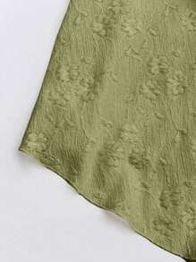 SHEIN Unity 女士抹胸蝴蝶结露背休闲上衣 - 綠色 - 查看 3