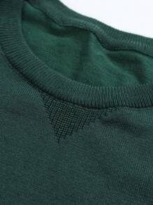 Manfinity Homme 男士纯色圆领宽松长袖毛衣，秋冬