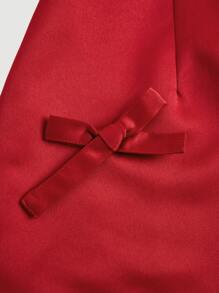 SHEIN MOD Bow Decor Vintage Style Girls Summer Dress