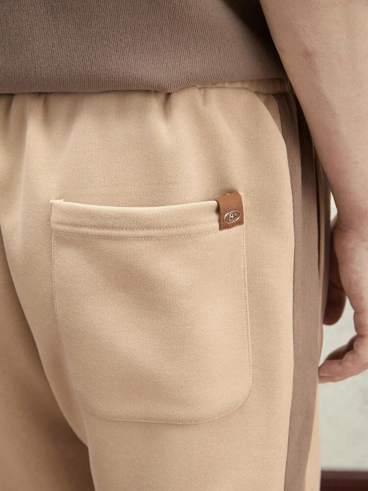 メンズ ストレート ウエスト ニット カジュアル スウェットパンツ 秋冬向け