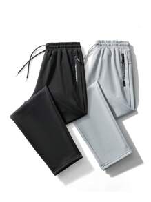 Gym Rark 2 Stücke Boyfriend-Stil Herren Lässig Alltags Sport Hosen mit Kordelzug Rücken Schule Gym 2 Stücke Set Herbst Workout Hosen atmungsaktiv Workout Kleidung Sweatpants - Verschiedenfarbig - Übersicht 1