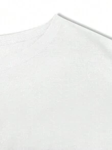 INAWLY T-shirt décontracté ample d'été pour femmes avec col asymétrique imprimé de lettres et de motifs léopard