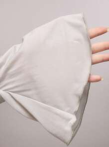 SHEIN SXY 秋季女装扭褶紧身全长打底裤 - 淺灰色 - 查看 8