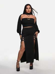 Maryam Alam Artist Y2K Plus Size Sweater Set, Halloween Women Clothes, For Holiday, Festival