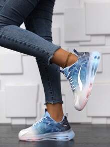 Scarpe da corsa casual estive unisex per maratone con stile alla moda, suola in materiale morbido e antisdrucciolo, traspiranti e ammortizzanti anti-scivolo, resistenti e super leggere, adatte per viaggio e sport, nuove scarpe da sport per donne - Blu - Visualizzare 8