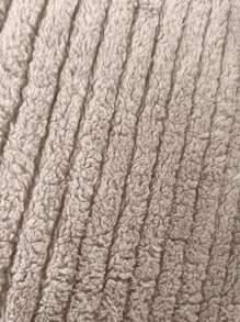 SHEIN LUNE Áo khoác nỉ dài tay màu trơn cỡ lớn cho nữ, mùa thu/đông - Nhiều màu - Xem 6