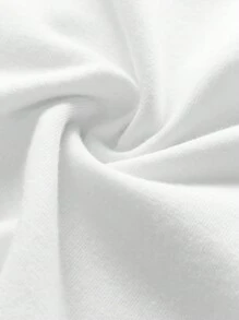 Forever 21 休闲简约红色发夹图案圆领短袖修身T恤女装夏季 - 白色 - 查看 7