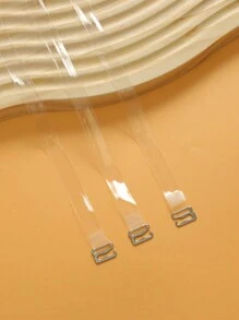 Women Casual Comfy Plain Clear Bra Straps For Invisible Support - White - View 3