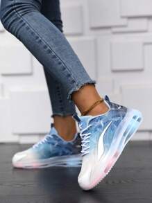 Scarpe da corsa casual estive unisex per maratone con stile alla moda, suola in materiale morbido e antisdrucciolo, traspiranti e ammortizzanti anti-scivolo, resistenti e super leggere, adatte per viaggio e sport, nuove scarpe da sport per donne - Blu - Visualizzare 7