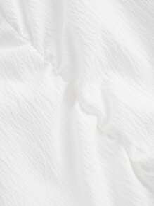 SHEIN MOD 大码女式褶皱不对称下摆夏季连衣裙