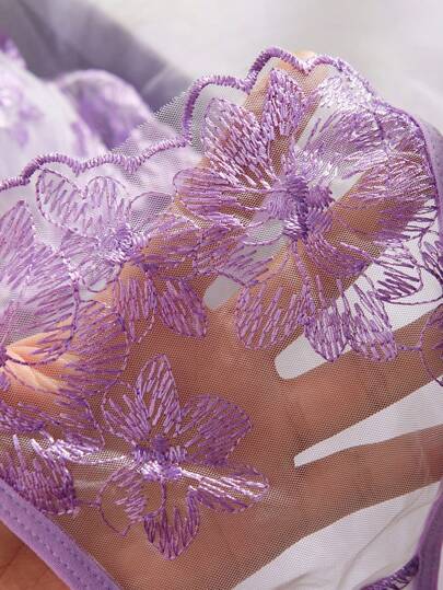 Blauw Vintage Verleidelijke Lingerie Set Women view 5