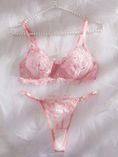 Vintage Blauw Verleidelijke Ladies Lingerie Set view 3