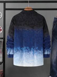 Manfinity Homme Men's Spring And Summer Contrast Color Casual Loose Long Sleeve Fashion Shirt - Multicolor - View 2