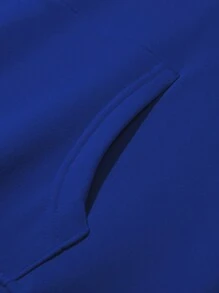 Manfinity EMRG Áo hoodie trễ vai in chữ & ngôi sao rộng rãi cho nam - Xanh đậm - Xem 6