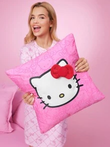 HELLO KITTY AND FRIENDS | SHEIN Kitty Print Pink Decorative Cushion Cover - Pink - View 2