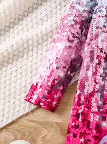 SHEIN Young Girl Cute Unicorn Gradient Print Dress - Multicolor - View 5