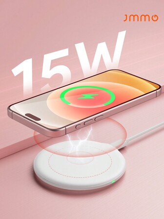 JMMO 无线充电器，15W 最大 iPhone 快速充电，智能无线充电兼容 iPhone、Galaxy S10 和 AirPods 无线充电盒，便携式充电器假日露营度假必需品度假配件，露营用品