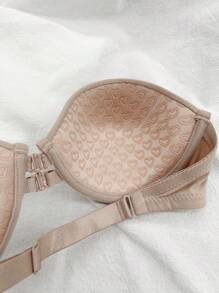 Women's Solid Color Simple Everyday Closure Front Strapless Bra - Brown - View 5