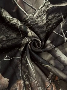 ROMWE MEN ROMWE Avant Men's Random Printed Hooded Long Sleeve Sweatshirt, School - Multicolor - View 5