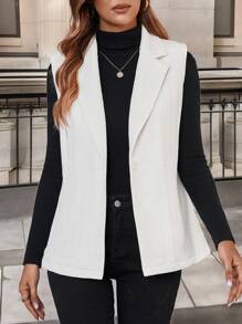 EMERY ROSE 秋季上衣 女式工作上衣 冬季上衣 女式西装外套 女式外套 白色外出服装 秋季服装 - 白色 - 查看 1