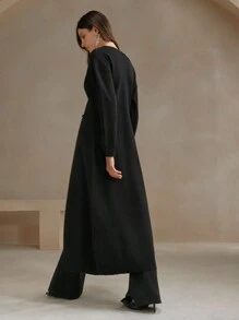 Anewsta Women's Urban Elegant Ribbon Bow Cardigan Sweater - Black - View 7