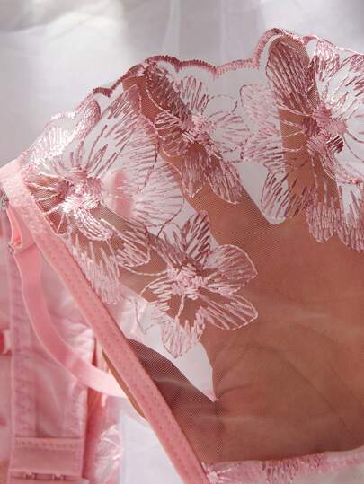 Vintage Blauw Verleidelijke Ladies Lingerie Set view 5