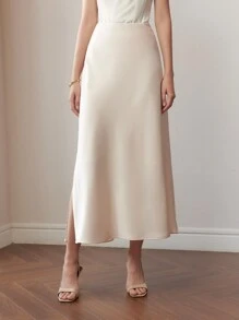 MOTF PREMIUM JUPE ÉVASÉE FENDUE POUR FEMMES