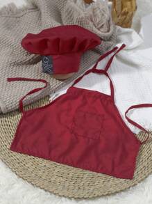 SHEIN 新生儿厨师帽和围裙套装，婴儿摄影服装，职业主题服装