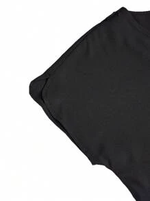 TaskEZ 2pcs Women Healthcare Uniform - Solid Color V-Neck Blouse & Slit Long Pants, Scrub Sets - Black - View 11