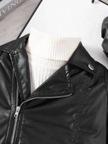 Conjunto de 2 piezas de chaqueta con cremallera y falda de unicolor para bebés niñas