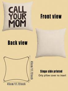 Pillowcase Funny Call Your Mom Pillowcase Weird Stuff Funny Pillows Covers - Beige - View 6
