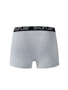 EasyFave 4 piezas/paquete Bóxer bóxer casual con impresión de letra sencilla para hombres