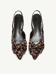 CUCCOO CHICEST Wygodne spiczaste buty damskie na wysokim obcasie z nadrukiem w panterkę Boże Narodzenie Jesień Nowy Rok Święta