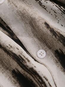 DAZY Women's Casual Tie-Dye Loose Blouse, Spring/Autumn,Long Sleeve Tops,Fall Women Clothes Graphic Tee - Grey - View 3