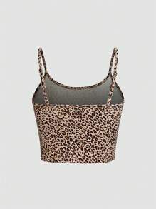 SHEIN Unity Women's Spaghetti Strap Backless Camisole Top In Leopard, Zebra Print Or Solid Colors - Minimalist & Comfortable - Multicolor - View 7