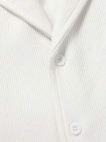 Manfinity Homme Men's White Short Sleeve Shirt And Trousers Set - White - View 4