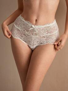 Charlaine French Romantic Lace Women Panties - White - View 2