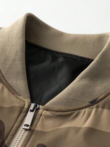 Manfinity Homme 男士春秋迷彩印花长袖宽松休闲棒球夹克 - 彩色 - 查看 3