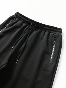 Gym Rark 2 Stücke Boyfriend-Stil Herren Lässig Alltags Sport Hosen mit Kordelzug Rücken Schule Gym 2 Stücke Set Herbst Workout Hosen atmungsaktiv Workout Kleidung Sweatpants - Verschiedenfarbig - Übersicht 3