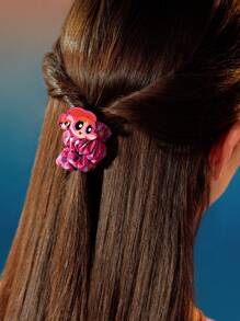 THE POWERPUFF GIRLS X SHEIN 3 件装卡通印花耐用发圈，适合日常佩戴，可扎马尾辫，Y 2 K - 彩色 - 查看 4