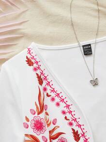 SHEIN VCAY Cárdigan de punto con estampado, de manga larga, elegante ropa de resort, para mujer en otoño