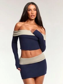 Forever 21 女士服装套装 露肩女士秋季套装 - 藍色 - 查看 3