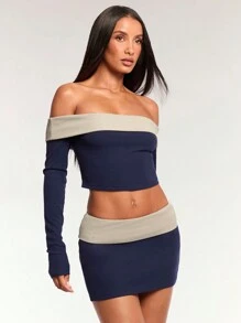 Forever 21 女士服装套装 露肩女士秋季套装 - 藍色 - 查看 4