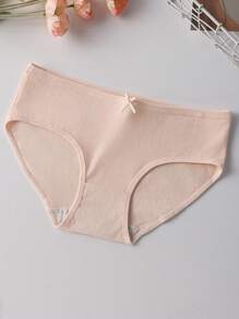 Quần lót tam giác nữ 7 chiếc/gói màu trơn có nơ trang trí dễ thương, quần lót tam giác cho bé gái tuổi teen - Nhiều màu - Xem 11