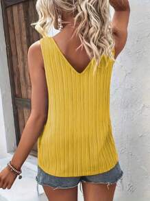 INAWLY Women's Summer Contrast Color Twisted Shoulder V-Neck Casual Tank Top Graphic Tees Women Tops